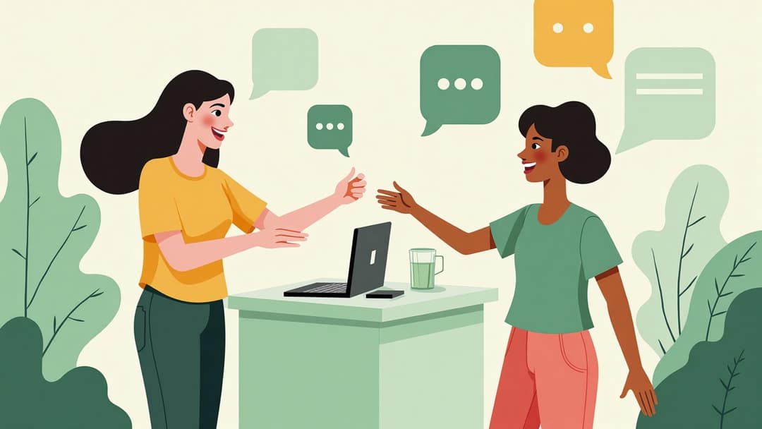 Happy service seekers and professionals